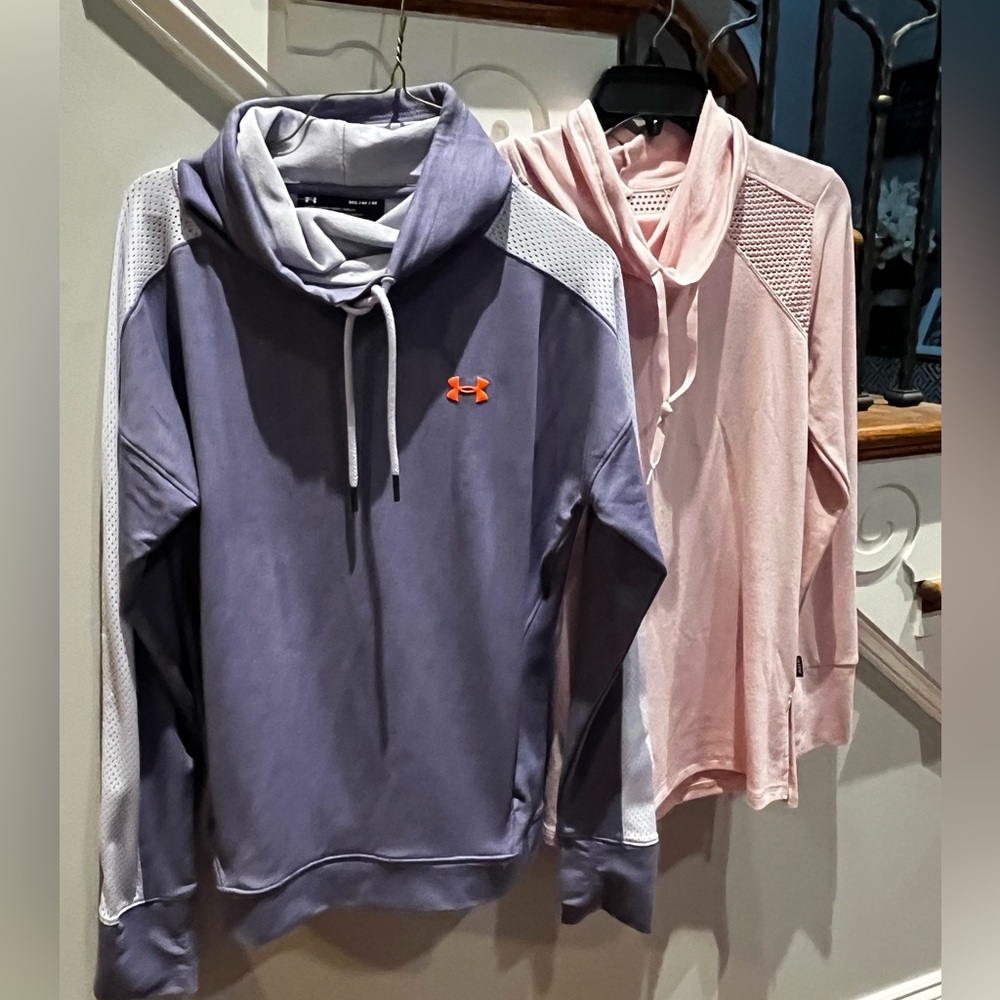 Under Armour Lavender Hoodie And pink sweatshirt